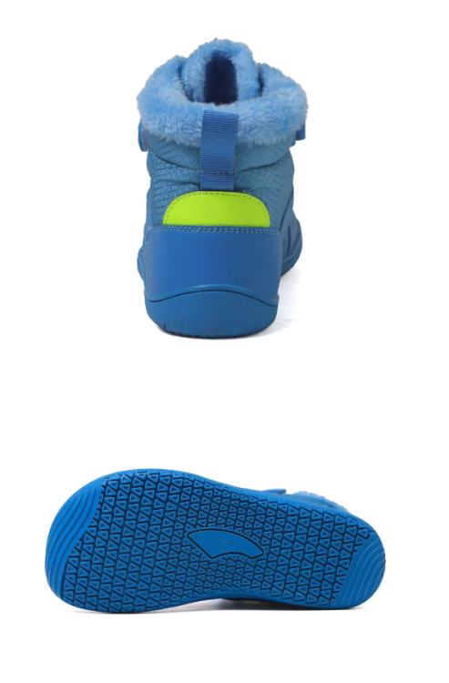 Wodoodporne Buty zimowe Barefoot dla dzieci z futerkiem
