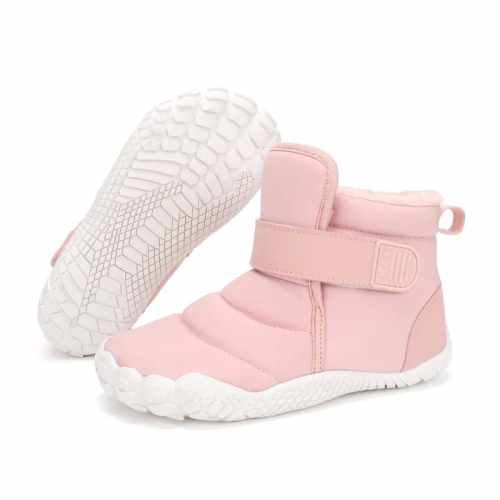 Nowoczesne buty barefoot dla dzieci, łączące zdrowy komfort ze stylowym designem dla dziewczynki.
