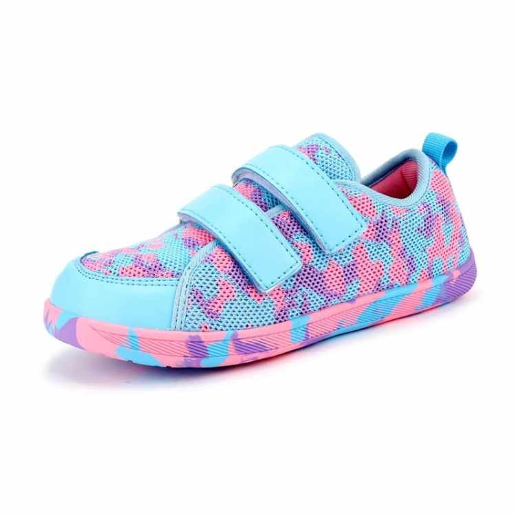 Buty Barefoot dla Dzieci na boso szerokie 6 kolorów rozmiar 25-38 szerokie błękitno - różowe moro