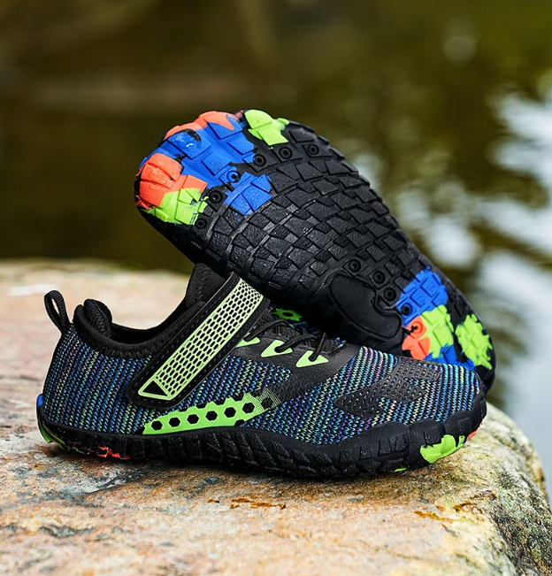 Dziecięce buty Aqua-Trekker do wody na plaże rozmiar 24-38 siatkowane przewiewne sznurowane na rzep