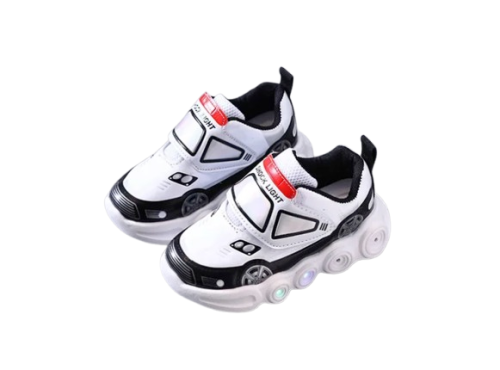 Sneakersy dziecięce Auto dla chłopca LED na rzep roz. 21-30