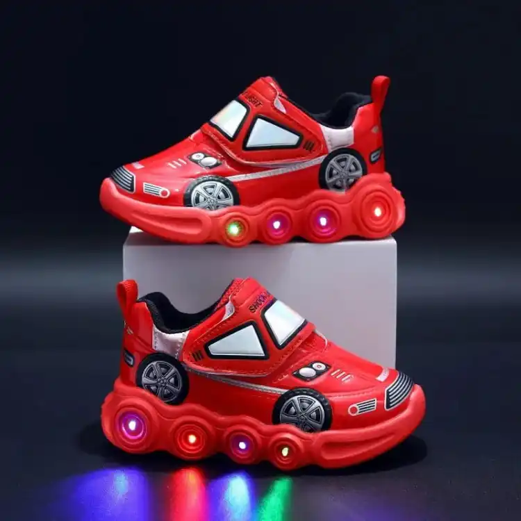 Sneakersy dziecięce Auto dla chłopca LED na rzep roz. 21-30