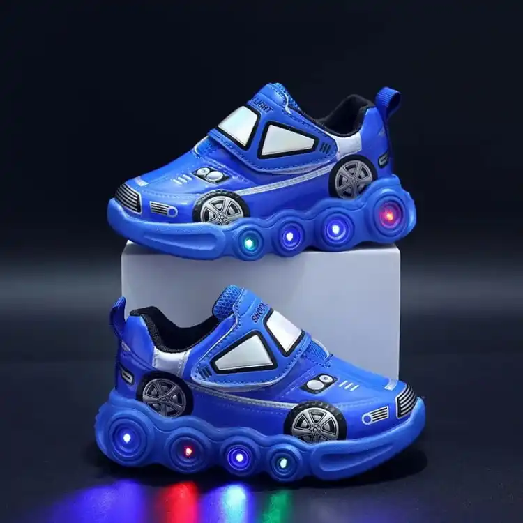 Sneakersy dziecięce Auto dla chłopca LED na rzep roz. 21-30